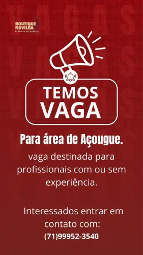 Vaga de emprego (AÇOUGUE)