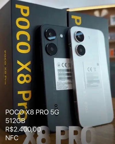 Celular poco x8 pro 5G 512 gb NFC valor 2400$ WhatsApp *42