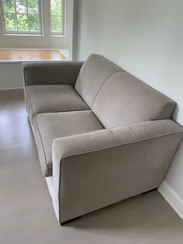 Sofá 3 Lugares Moderno - Cor Bege Claro