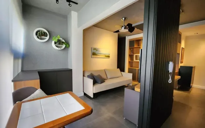 Apartamento mobiliado para locação no Condomínio IND Cambuí