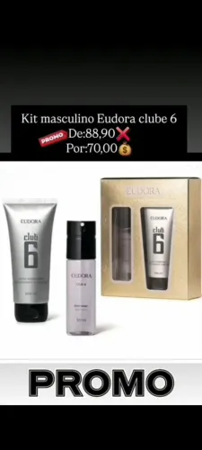 Kit masculino Eudora Club 6 