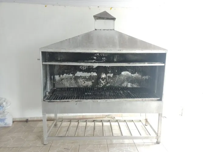 Churrasqueira de alumínio e fritadeira de batata industrial