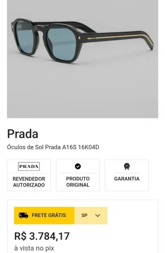 Oculos prada