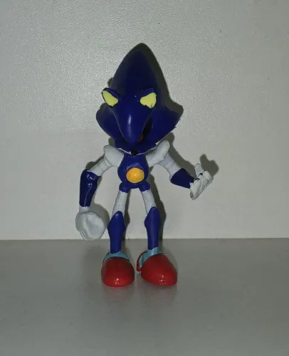 BONECO MINIATURA MECHA SONIC METAL AZUL