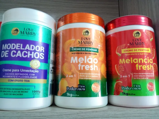 Combo 03 creme de pentear 1 kg
