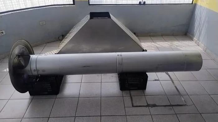 Coifa industrial em aço inox, em ótimo estado,
