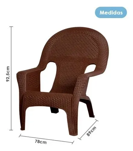 Poltrona Rattan Trama Varanda Jardim Piscina Area De Lazer