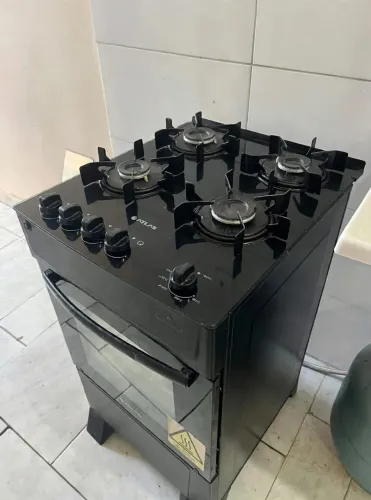Fogão Atlas Mônaco Top Glass 4 Bocas - Mesa de Vidro - R$ 400