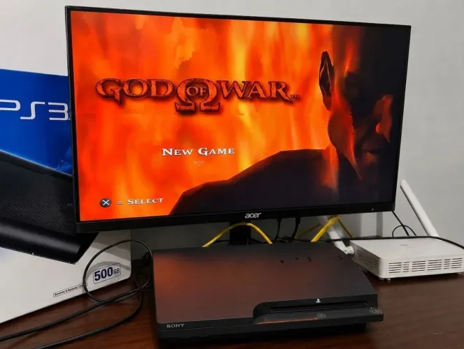 PS3 Slim CFW DESBLOQUEADO +1 Controle | Lojas Grátis| IMPECÁVEL