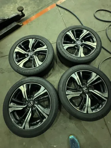 JOGO DE RODAS HONDA CIVIC ORIGINAL + PNEUS CONTINENTAL