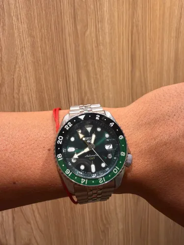 Relógio Seiko 5 Sports GMT SSK035K1 Automático Verde Jubilee