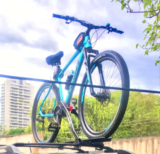 Bicicleta KSW aro 29 e quadro 19 com suporte de carro EG MAX