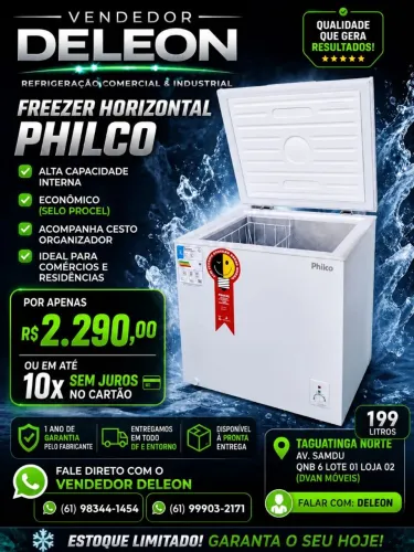 Freezer Philco 199 litros - novo 