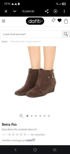 Bota beira rio marrom suede anabela