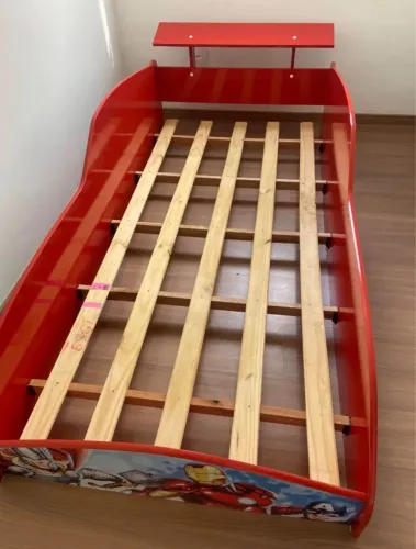 Cama solteiro infantil heróis