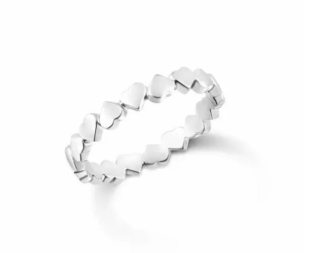  ANEL LIFE LOVE CORAÇÕES EM PRATA 925 - VIVARA