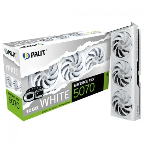 placa de video nvidia rtx 5070 12gb palit branca (Nova)