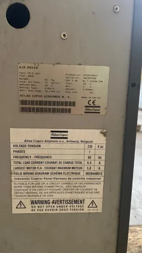 Secador de Ar Comprimido Atlas Copco FX 8 (Por Refrigeração)