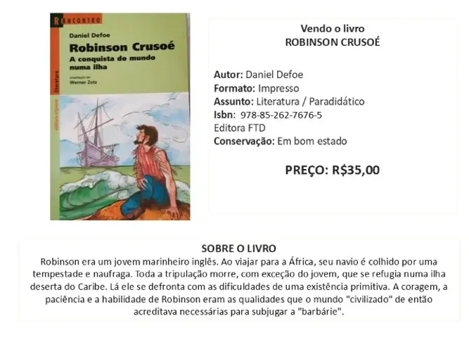 Livro - ROBSON CRUSOE