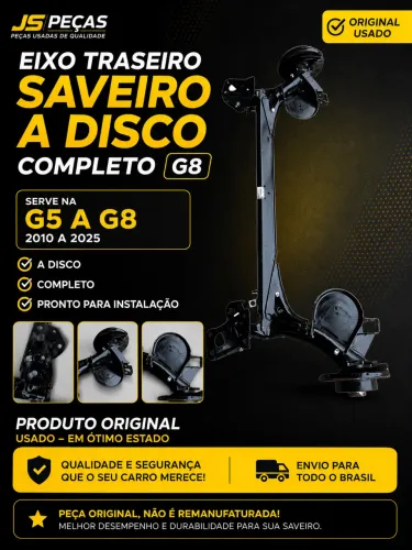 Eixo traseiro Saveiro G8 a disco # Js peças #