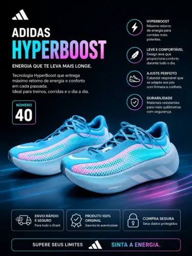 ( PROMOÇÃO) ADIDAS HYPERBOOST / N ° 40