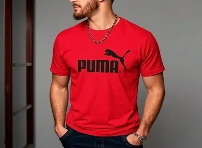 Camiseta Puma Logo Masculina em algodão