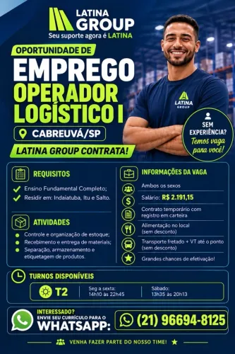 Operador Logístico em Cabreúva