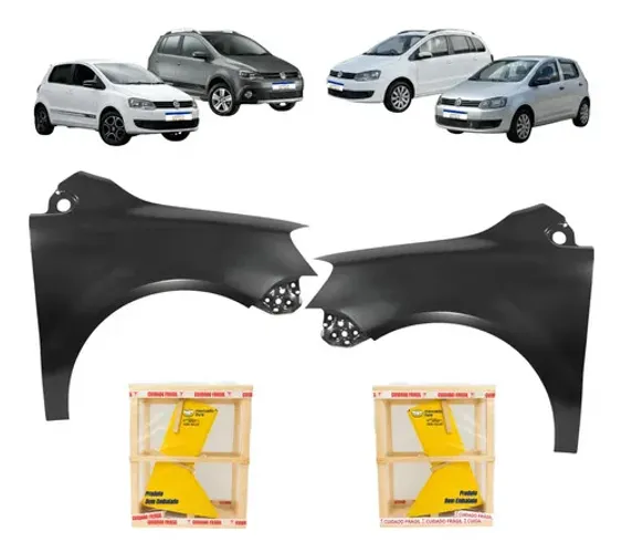 Par Paralama Vw Fox Crossfox Spacefox 2011 A 2014 Novo