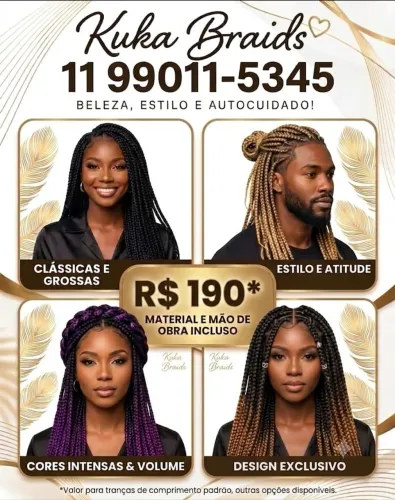 Trança boxbraids grossas