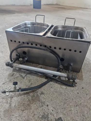 Fritadeira a Gás industrial 2 Cubas TODA INOX