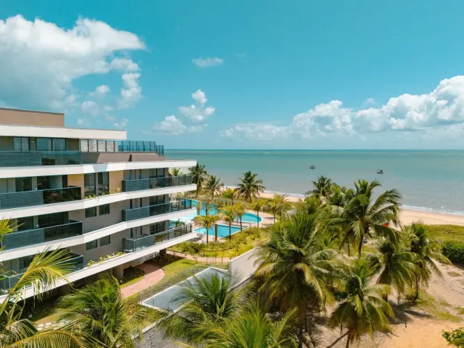 Falésia - 3 quartos s/ 2 suítes - 104m - pé na areia - lazer de resort - 2 vagas - Seixas