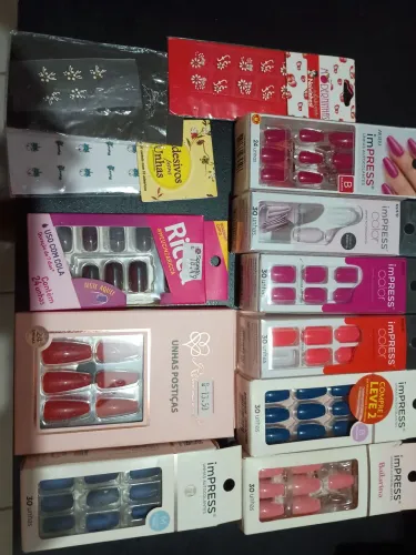 Lote de unhas postiças várias cores