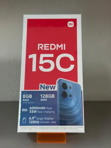 XIAOMI REDMI 15C 128GB/4GB RAM - APARELHO NOVO COM GARANTIA