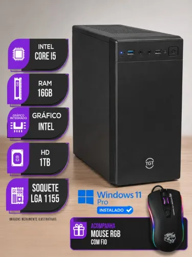 PC Intel Core i5 16GB RAM 1TB | Windows 11 Pro | Pronto para Usar