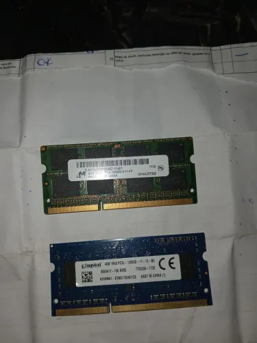 Memórias ram ddr3 notebook