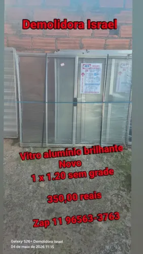 Vitro alumínio brilhante Novo 