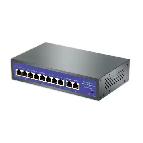 Switch NON POE 8 Portas 2.5gb, 2 Portas SFP+ 10GB em Metal Ethernet Multi-Gigabit Hisource