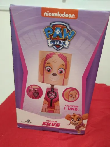 Abajur Patrulha Canina Skye NOVO