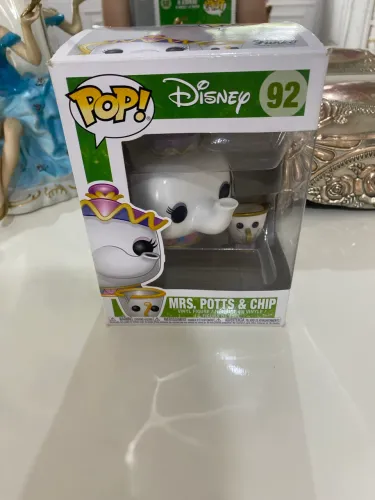 Funko pop bela e a fera madame samovar e zip