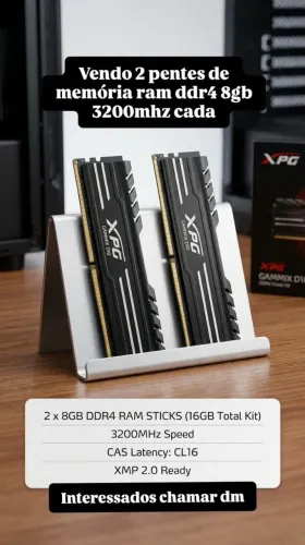 Memoria ddr4 8gigas (2 unidades)
