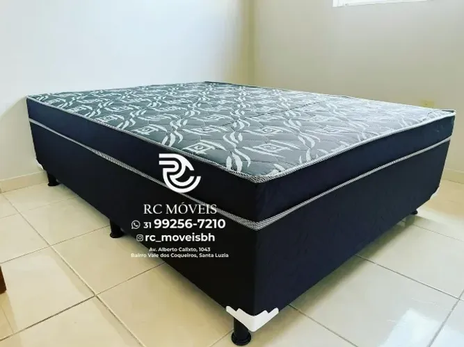 Cama box casal com Molas Ensacadas OrthoBox 1.38x1.88 Completa