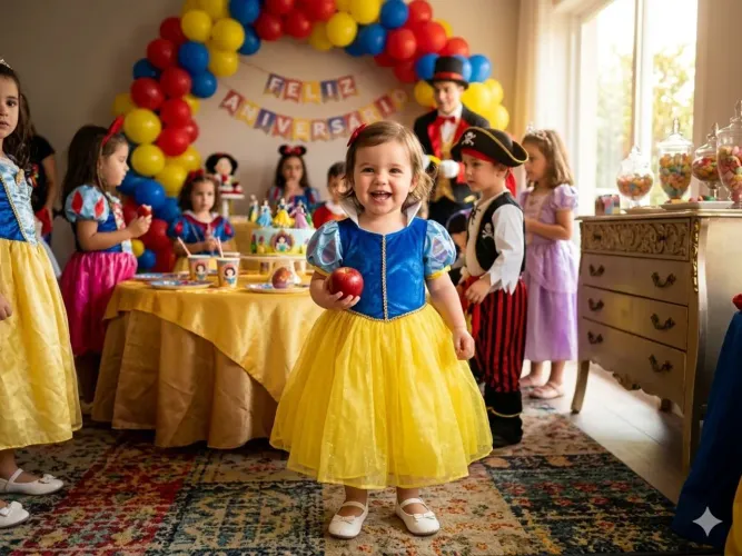 Vestido Branca de neve tam 2 anos
