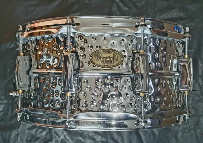 Caixa Pinguim Real Alumínio Martelado 14x6.5 Aros Poer Hoop 2.3mm Abafador Interno