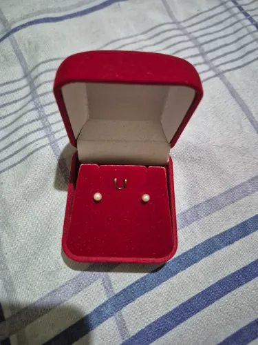 Brinco pérola ouro 18k