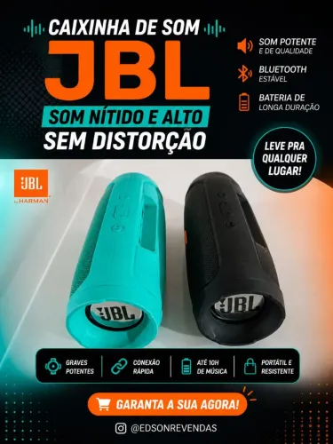 CAIXINHA DE SOM BLUETOOTH FM USB TF JBL 