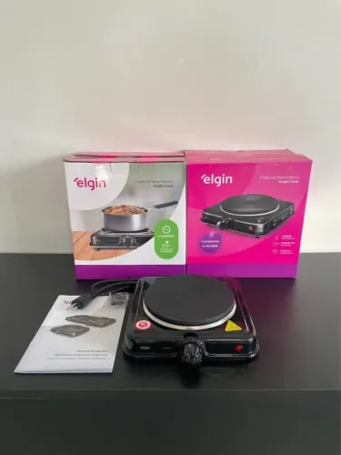 Fogão Portátil 1 Boca Elgin 1000W Para Qualquer tipo de Panela Novo a Pronta Entrega