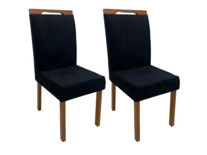 Conjunto Cadeira Ivan 2 Unidades Madeira Maciça l14 S