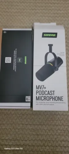 Microfone Shure MV7+ Seminovo - 1 semana de uso - Nota Fiscal