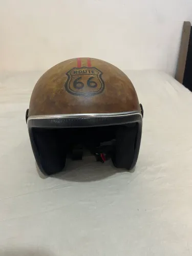 Capacete Estilo Custom/Retrô - Rota 66 (Sem Viseira)