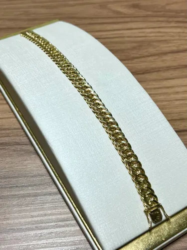 Pulseira de ouro grumet dupla 19.8g ( LOJA FÍSICA )